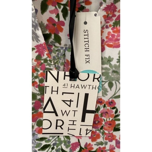 41 Hawthorn Womens Floral Blouse L 100% Recycled Polyester Eco-Friendly NWT - Picture 7 of 8